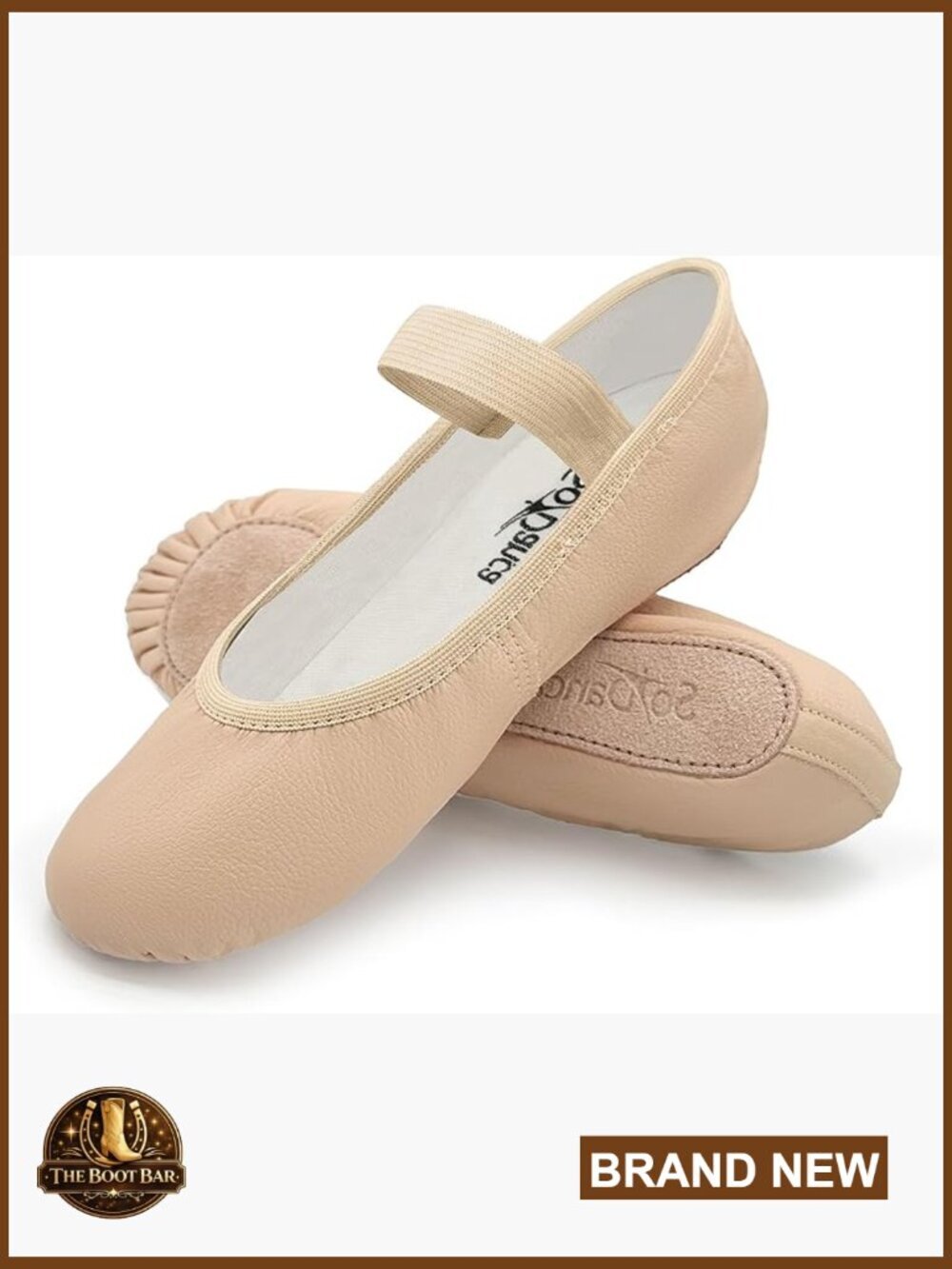 Leather Ballet Shoes Full Sole Elastic C Dance Slipper